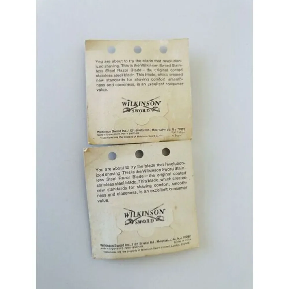 Wilkinson Sword Stainless Steel Razor Blades Pack Of 5 Set Of‎ Two. See Photos